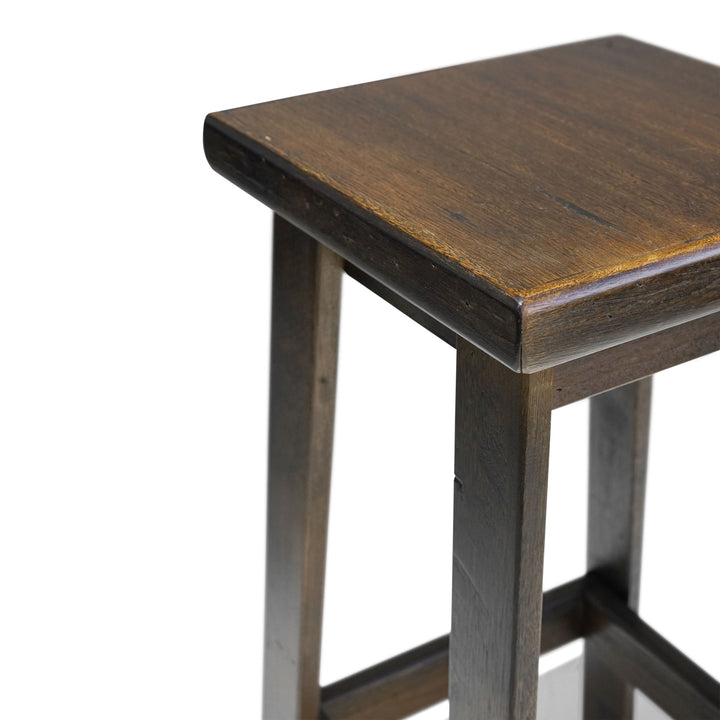 Recycled Hardwood Bar Stool - Walnut Stain