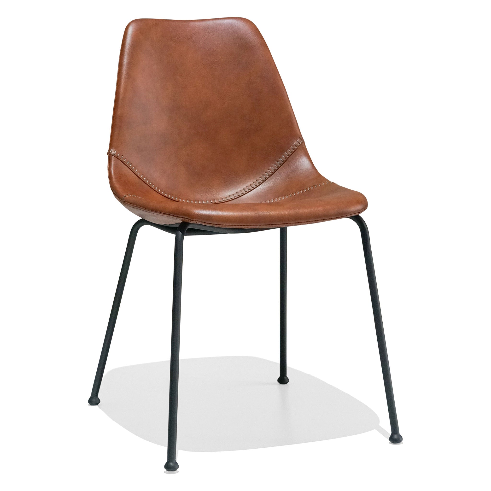 Leather discount saddle chair