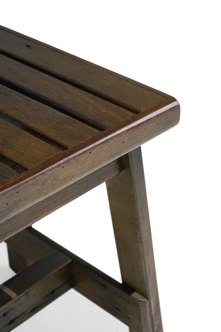 Recycled Hardwood Stool - Walnut Stain